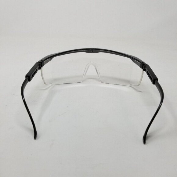 Clear Safety Goggles Glasses Eye Protection Lab Splash Proof Black Frames - Picture 6 of 7